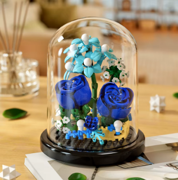 Potted Building Block Simulation Succulent Bouquet Creative Puzzle Building Block Eternal Flower Home Decoration Rose
