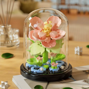 Potted Building Block Simulation Succulent Bouquet Creative Puzzle Building Block Eternal Flower Home Decoration Rose